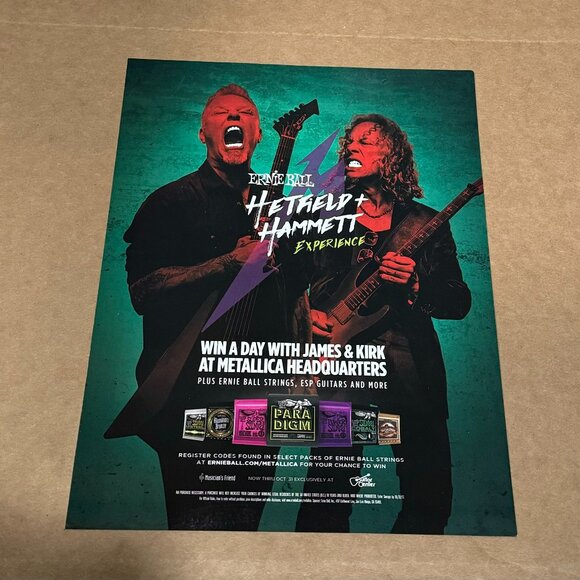 Ernie Ball Art James Hetfield Kirk Hammett Of Metallica Ernie Ball